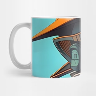 Retro robot soldier Mug